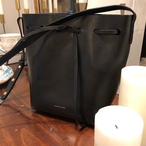 Mansur Gavriel black Mini Bucket Bag with Royal